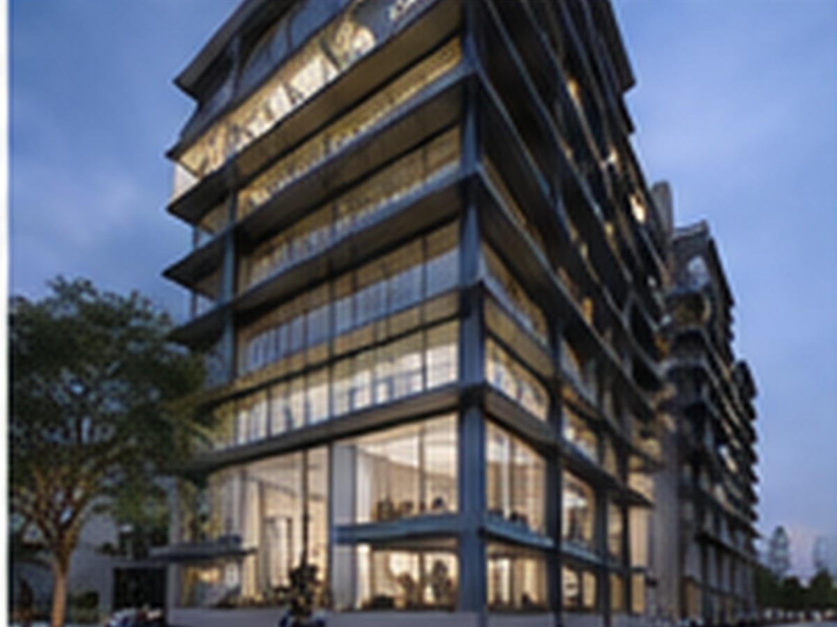 Facade kaca dan aluminium bangunan komersial